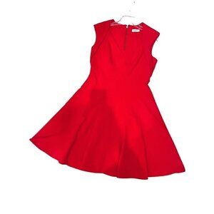 Calvin klein womens dress Red sleeveless fully lined